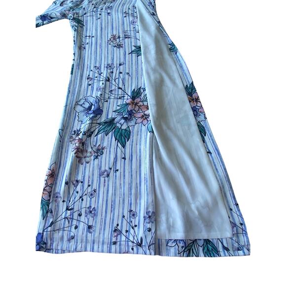 Anthropologie Greylin Wide Leg Pants Lined Stripes Floral Style KP5523A Size Med - Picture 4 of 15